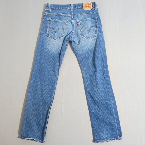 Levi's 511 jeans men's size W28XL28 medium washed blue slim fit straight jeans - Picture 3 of 16